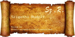 Szigethi Rudolf névjegykártya